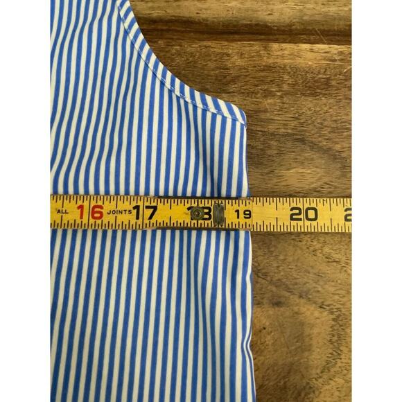 Jude Connally Carter Stripe Print Point Collar Short Sleeve Shirt Dress Size S - Picture 9 of 11